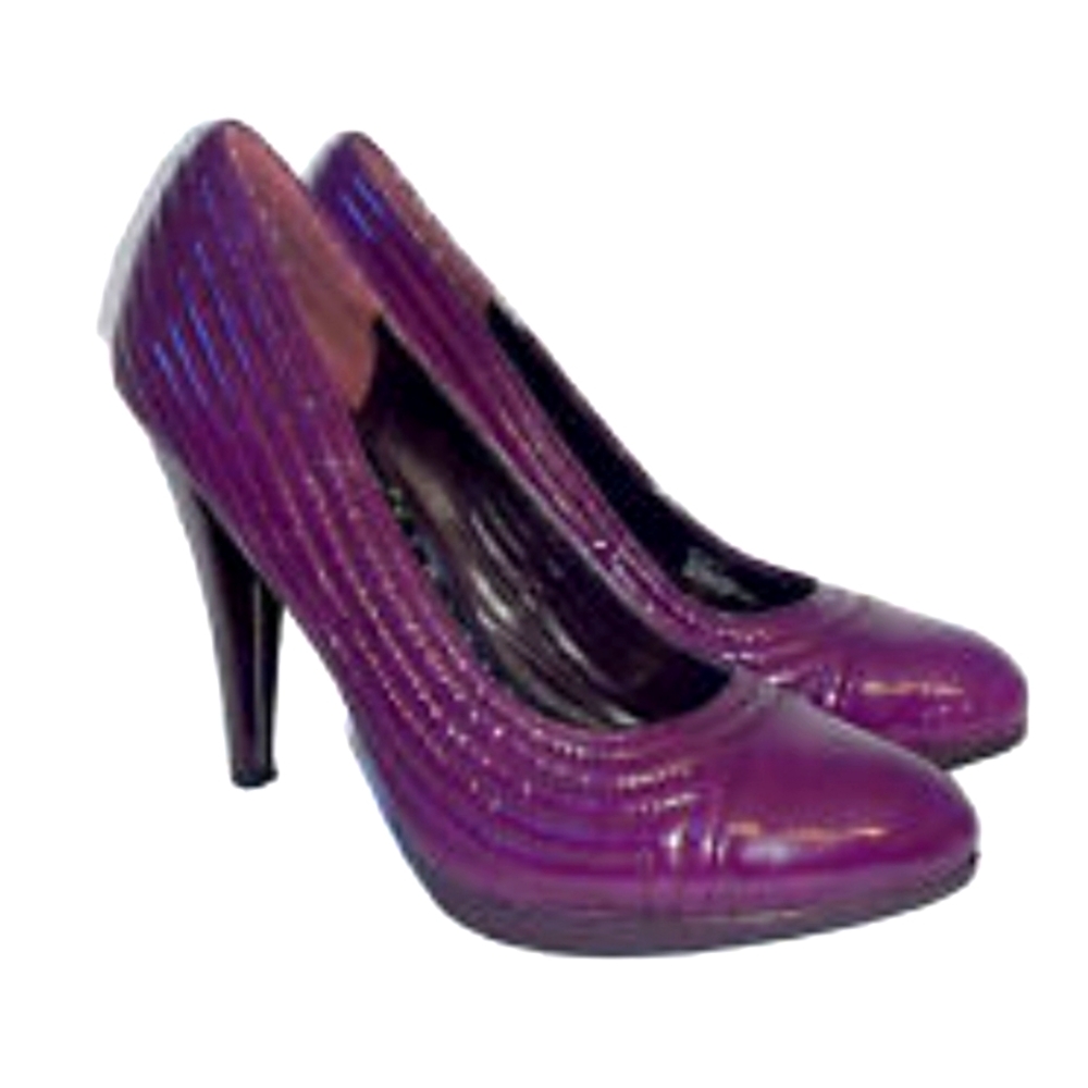 BCBGGirls Pre-owned Leather Heels In Plum